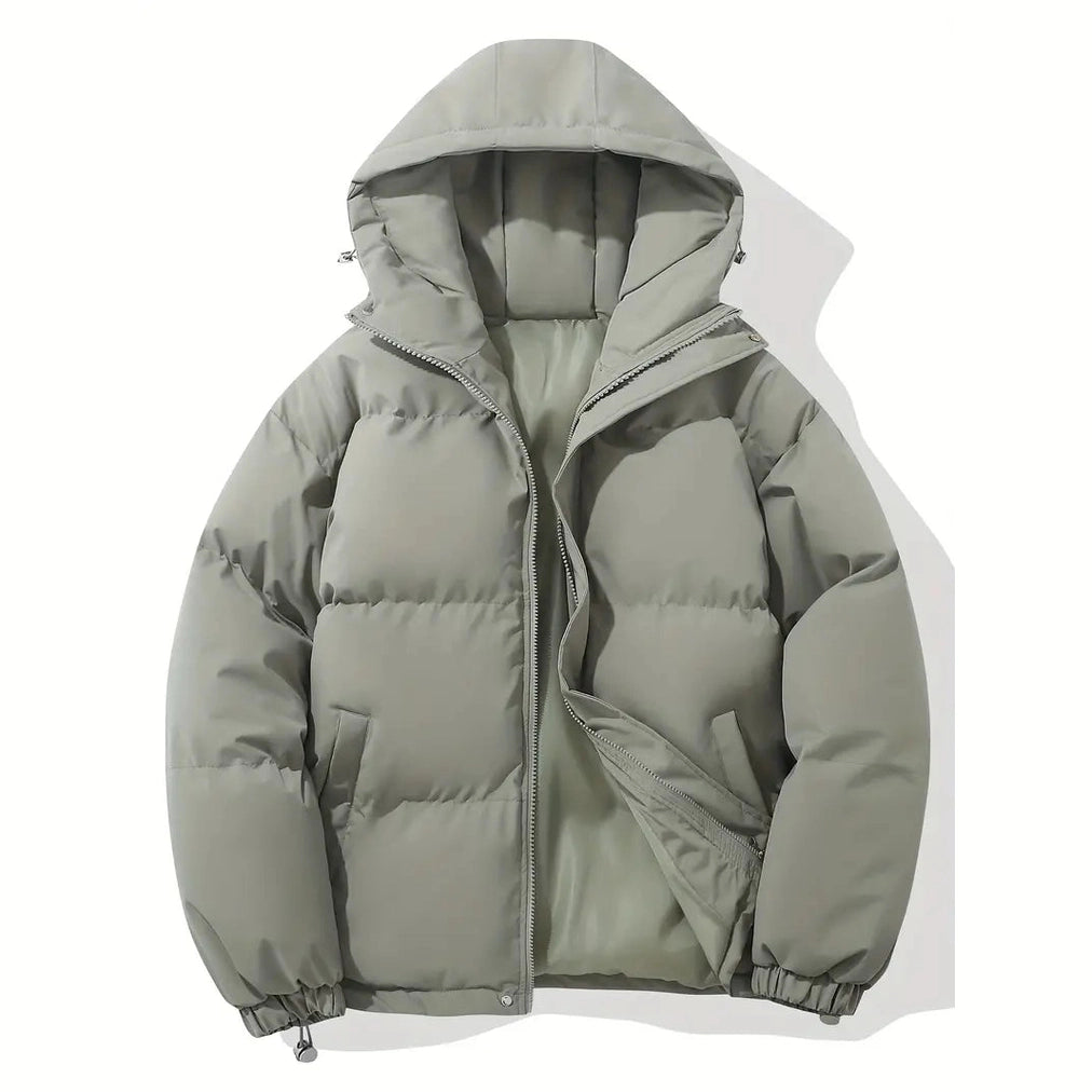 Remi Men's Hooded Winter Down Jacket – Lightweight Insulated Coat for Cold Weather