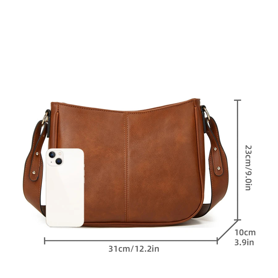 Evelyn PU Leather Shoulder Bag for Women – Stylish